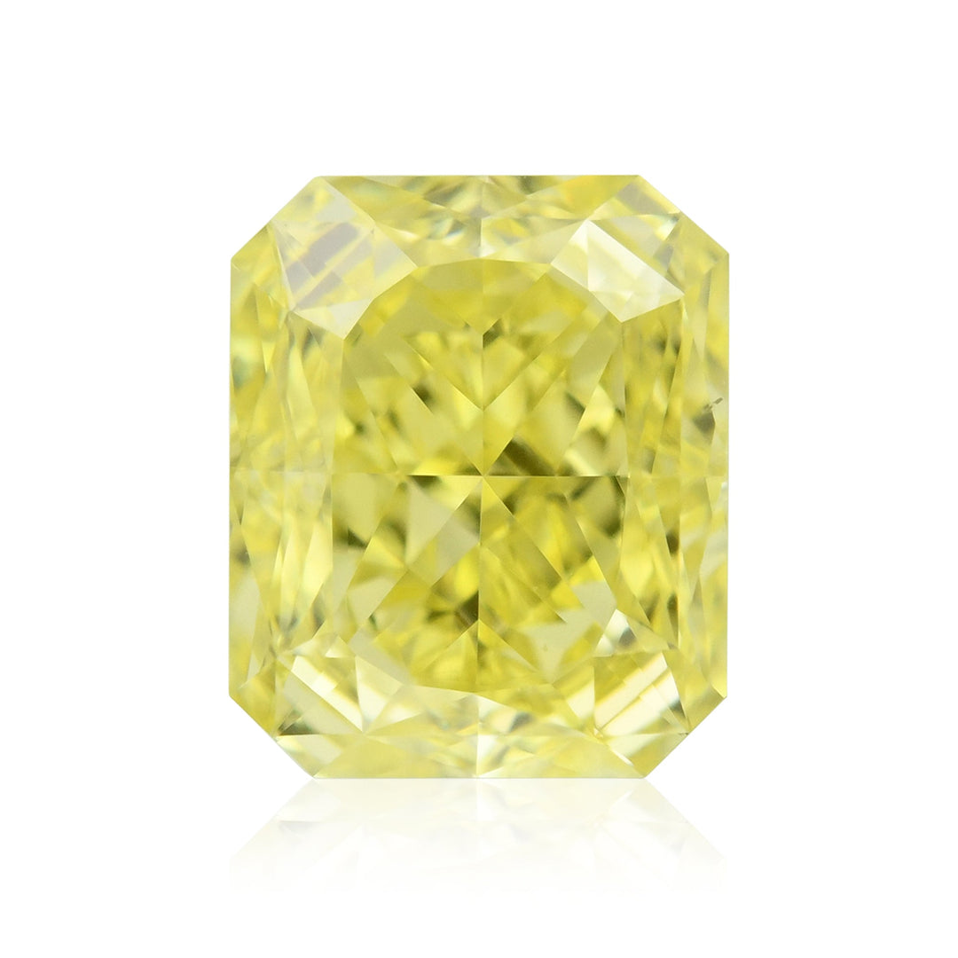 0.65 Carat Fancy Intense Yellow Radiant Diamond VS2 GIA