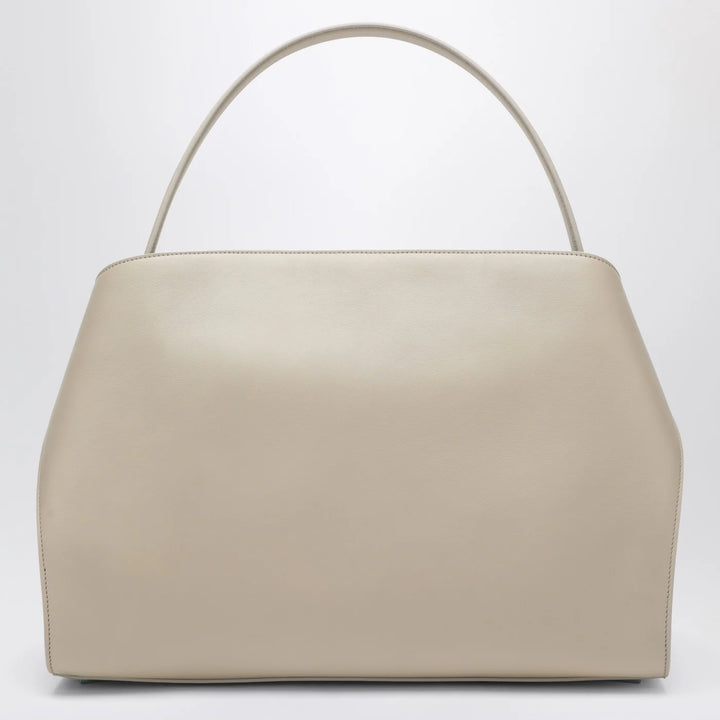 Ferragamo - Ivory and ochre leather Hug Soft L handbag