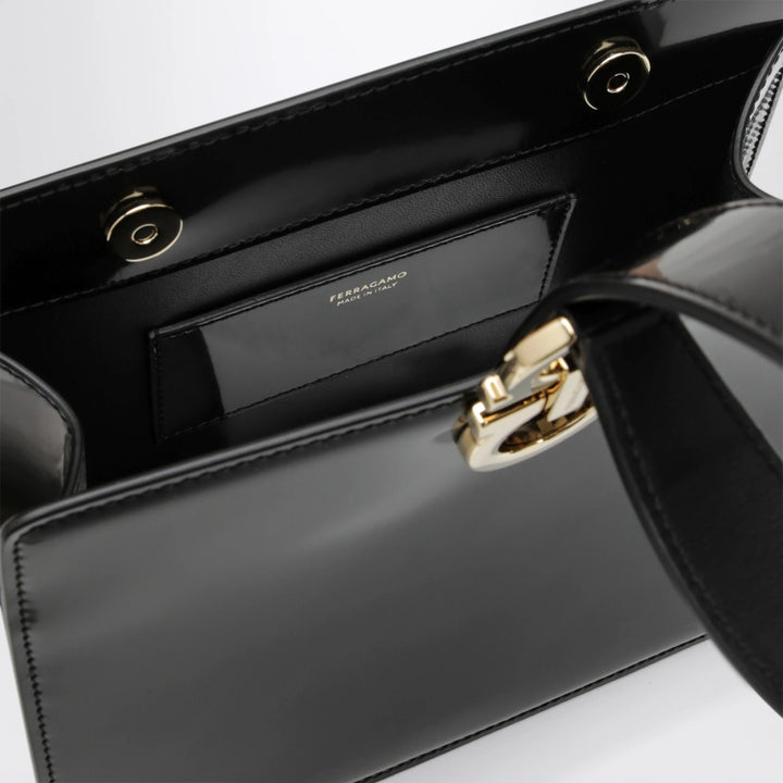 Ferragamo - Black double Gancini mini clutch