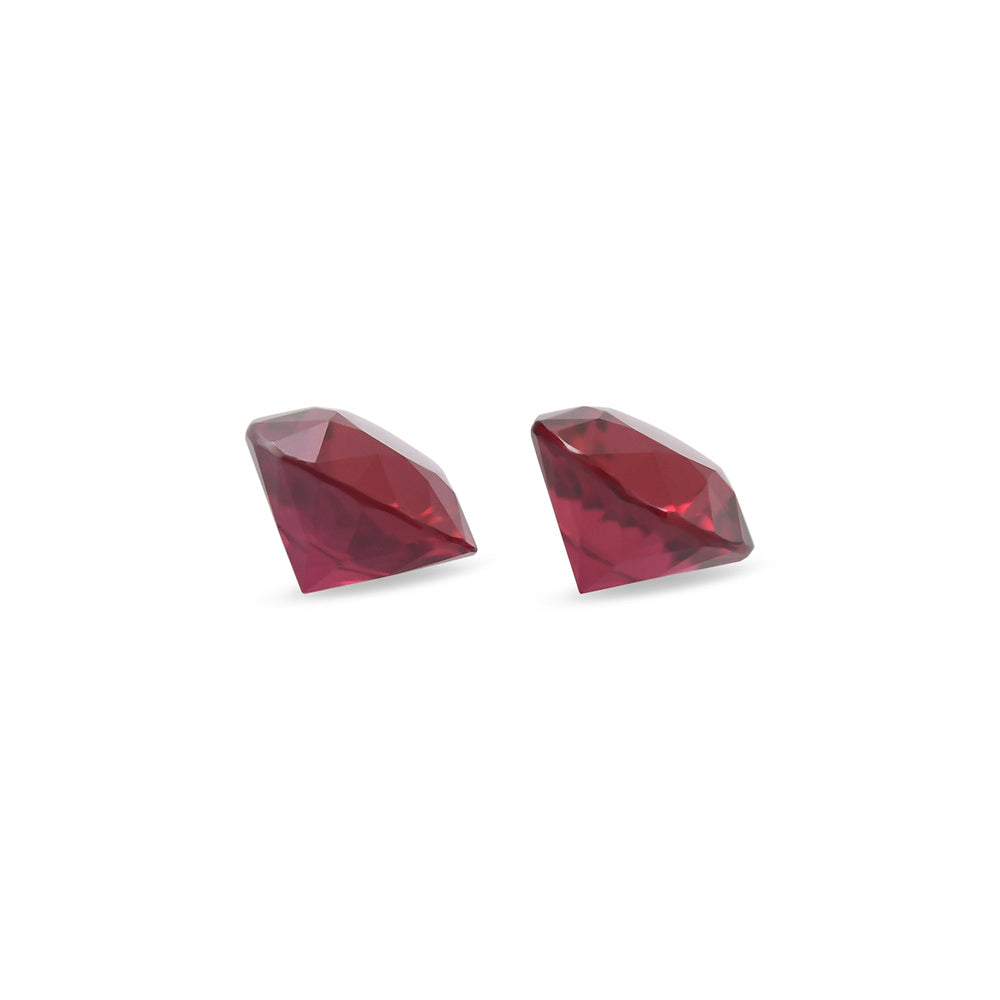 1.19 Carat Red MOZAMBIQUE Round Rubies Pair