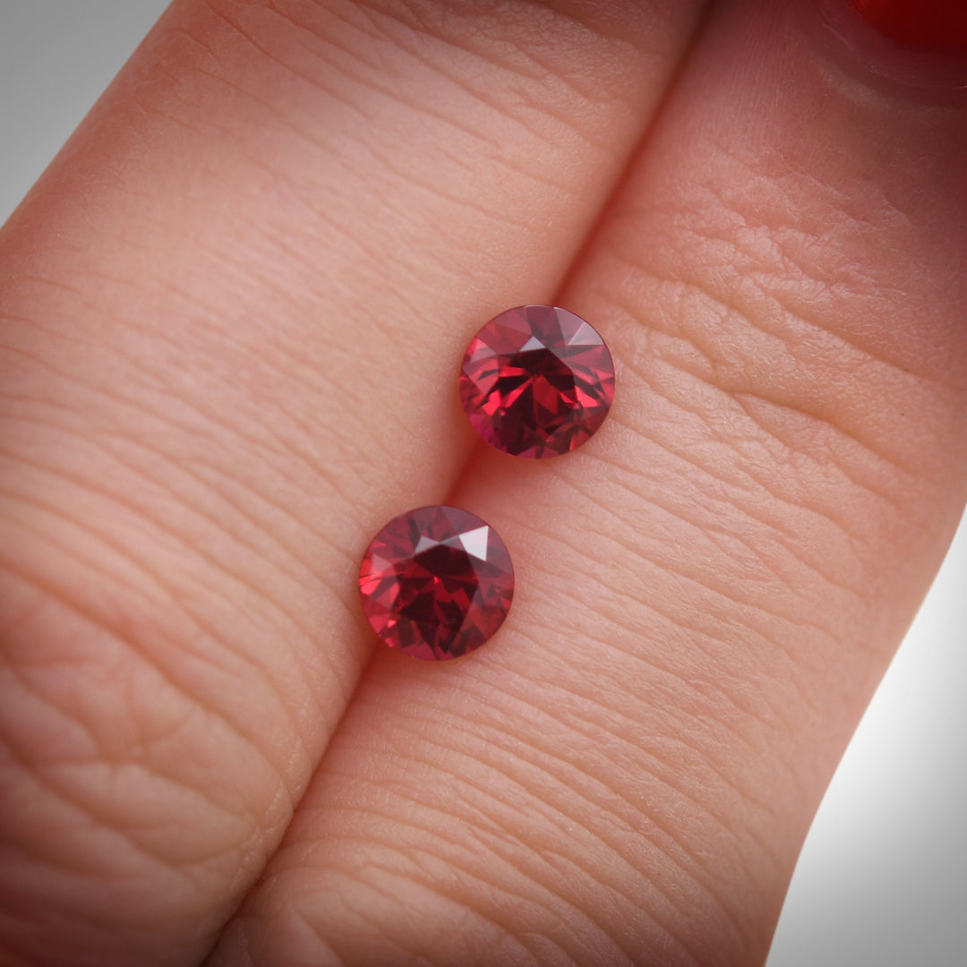 1.21 Carat Red MOZAMBIQUE Round Rubies