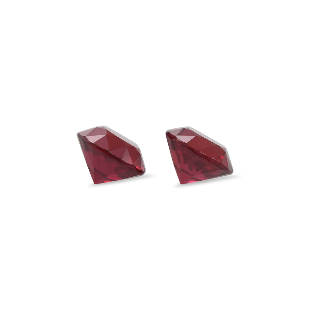 1.22 Carat Red MOZAMBIQUE Round Rubies Pair