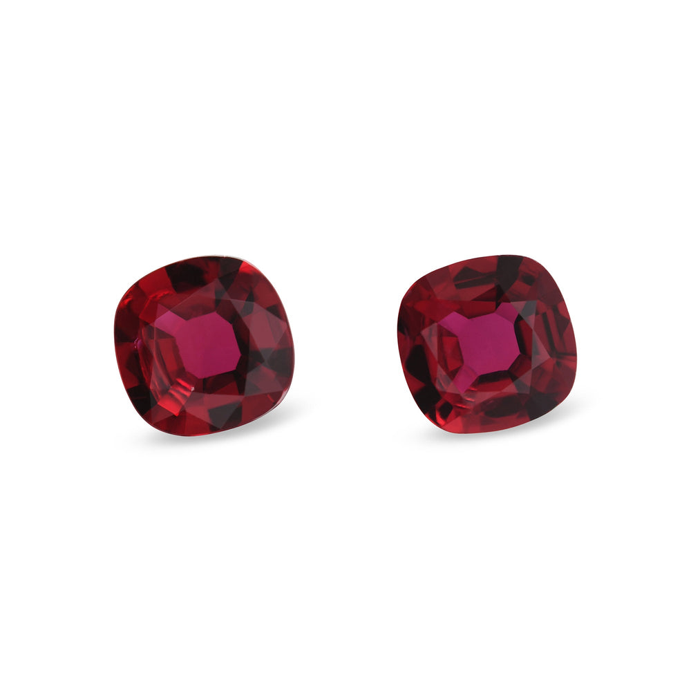 1.58 Carat Red MOZAMBIQUE Cushion Rubies Pair