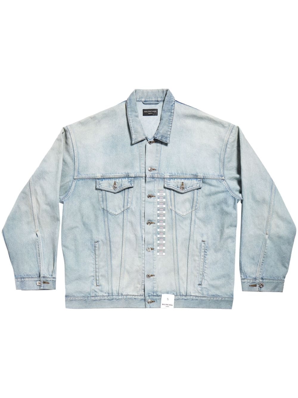 Jackets 1 Balenciaga Denim jacket with flap pockets and drop shoulder Brand