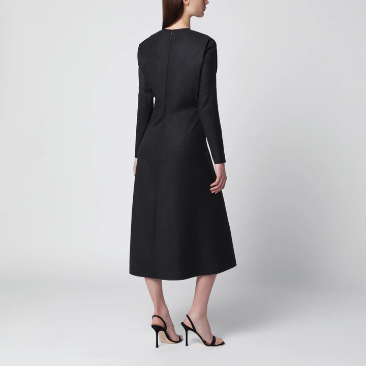 Victoria Beckham - Doman virgin wool dress in dark grey mélange