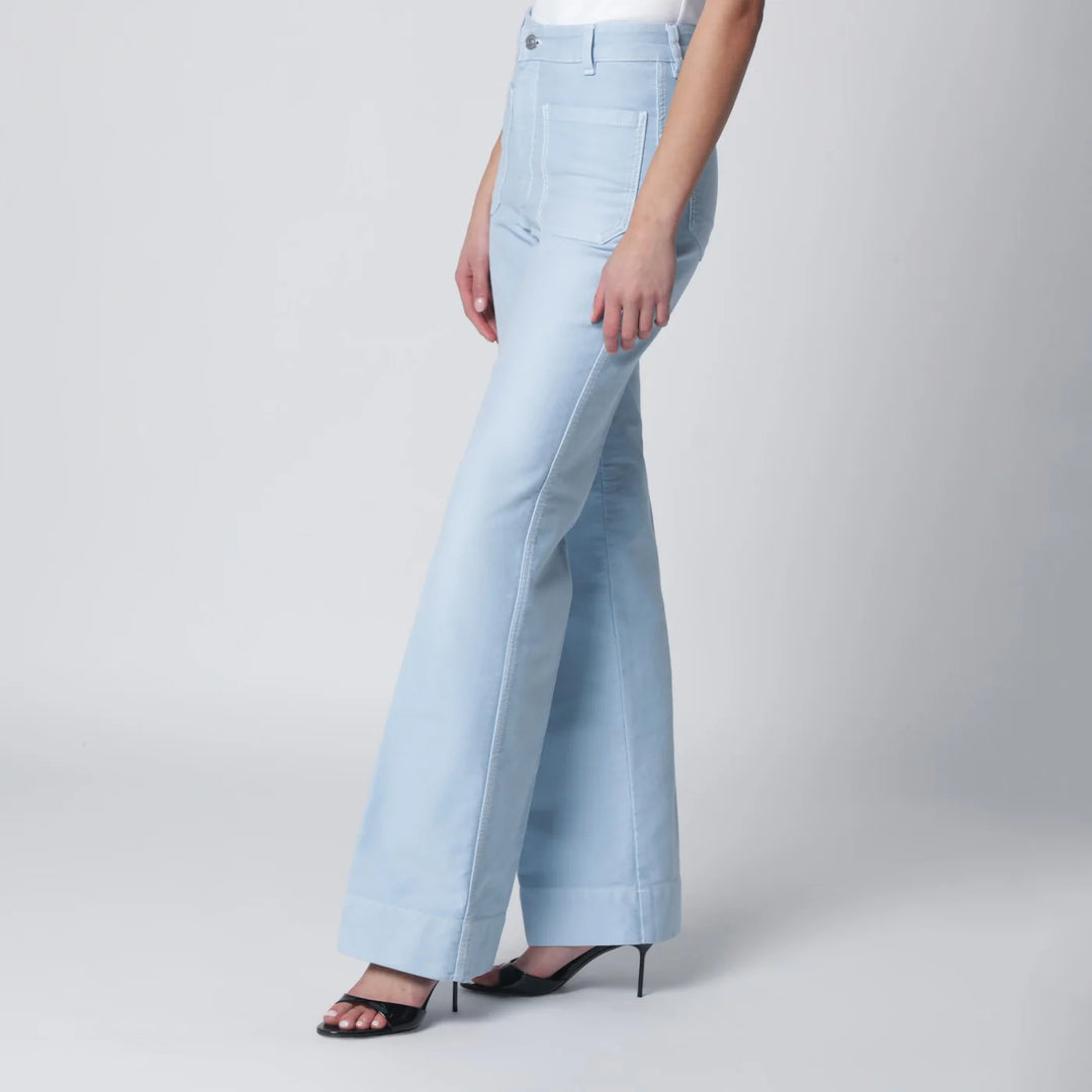 Victoria Beckham - Sky blue cotton Alina trousers
