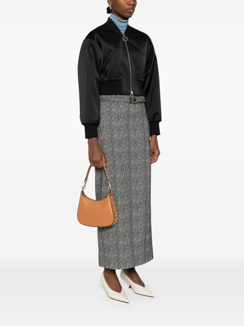 Shoulder UNI Valentino Garavani Rockstud Hobo In Pomegranate Calfskin Brand
