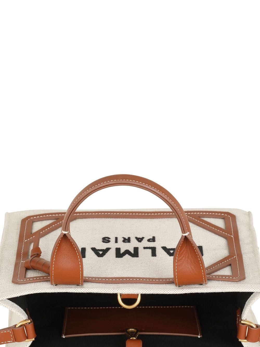 Shopper UNI Balmain Bag Leather Brown Brand
