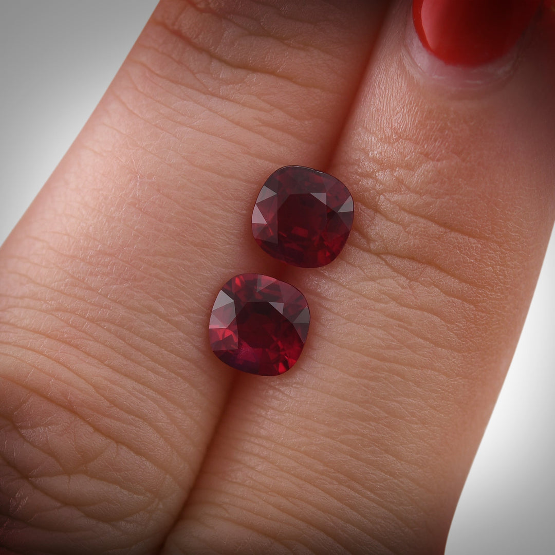 2.15 Carat Red MOZAMBIQUE Cushion Ruby CD