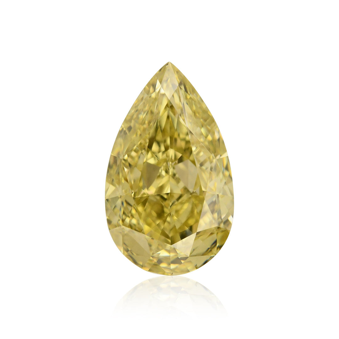 2.27 Carat Fancy Brownish Greenish Yellow Pear Diamond VS1 GIA