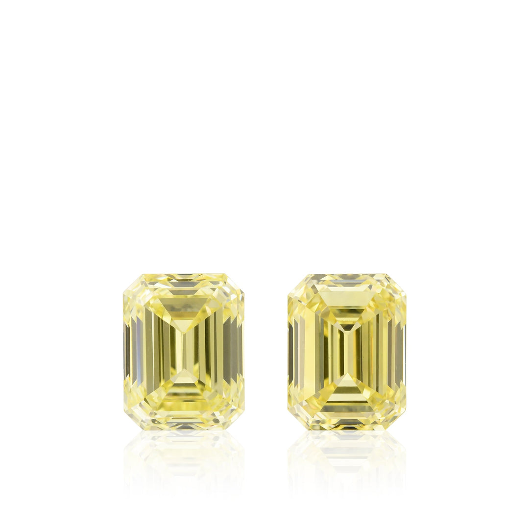 2.46 Carat Fancy Yellow Emerald Diamonds VS2 GIA