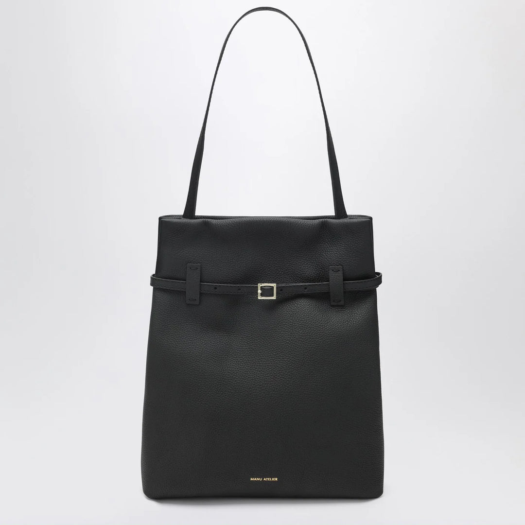 Manu Atelier - Tote Du Jour tote bag in black calfskin