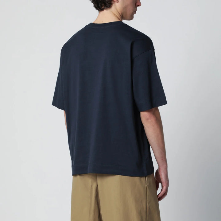 Dries Van Noten - Navy blue cotton T-shirt