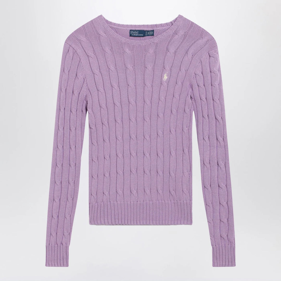 Polo Ralph Lauren - Lilac cotton cable-knit sweater