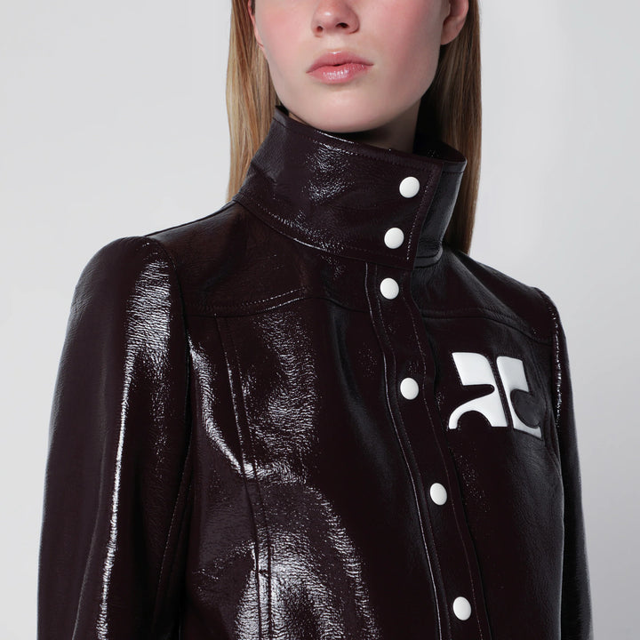 Courrèges - Reedition jacket in burgundy vinyl