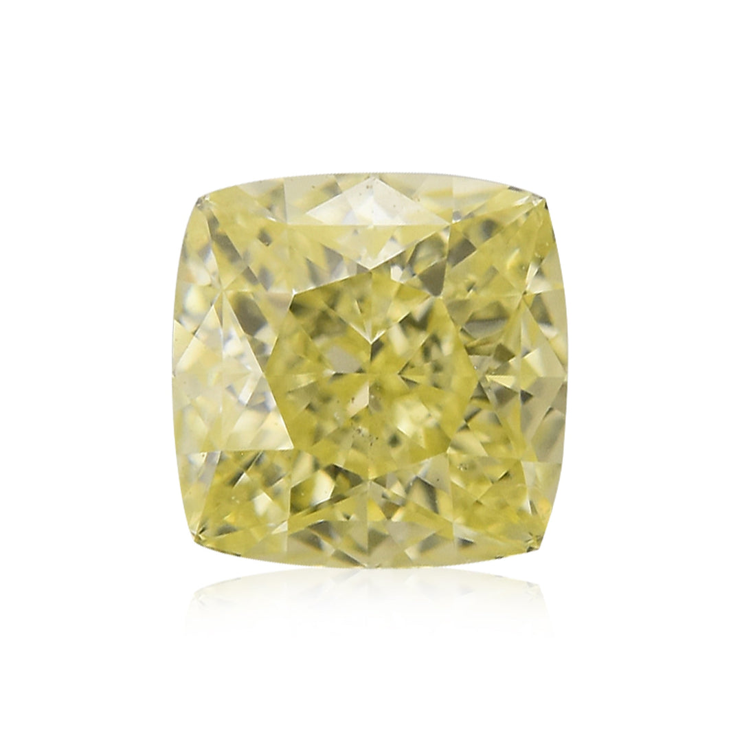 0.36 Carat Fancy Yellow Cushion Diamond VS2 GIA