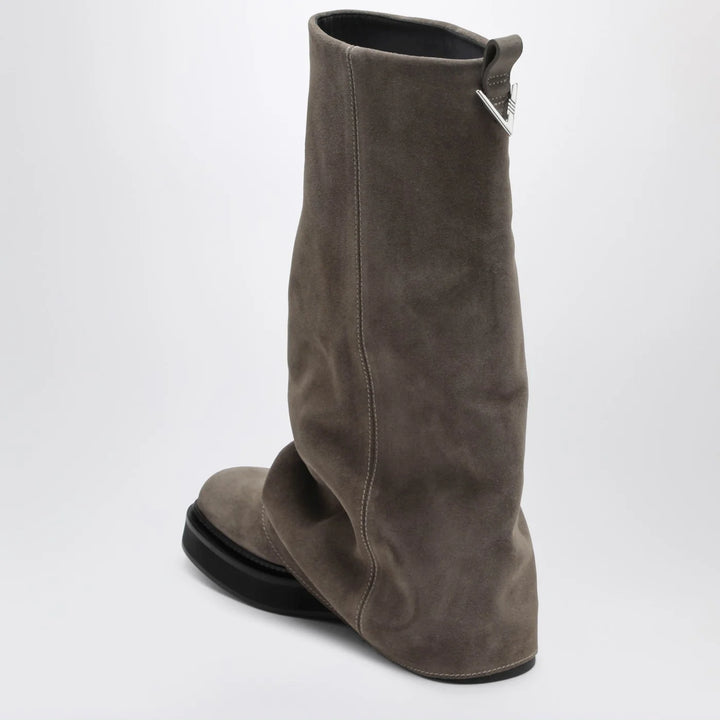 The Attico - Robin taupe suede Combat boots