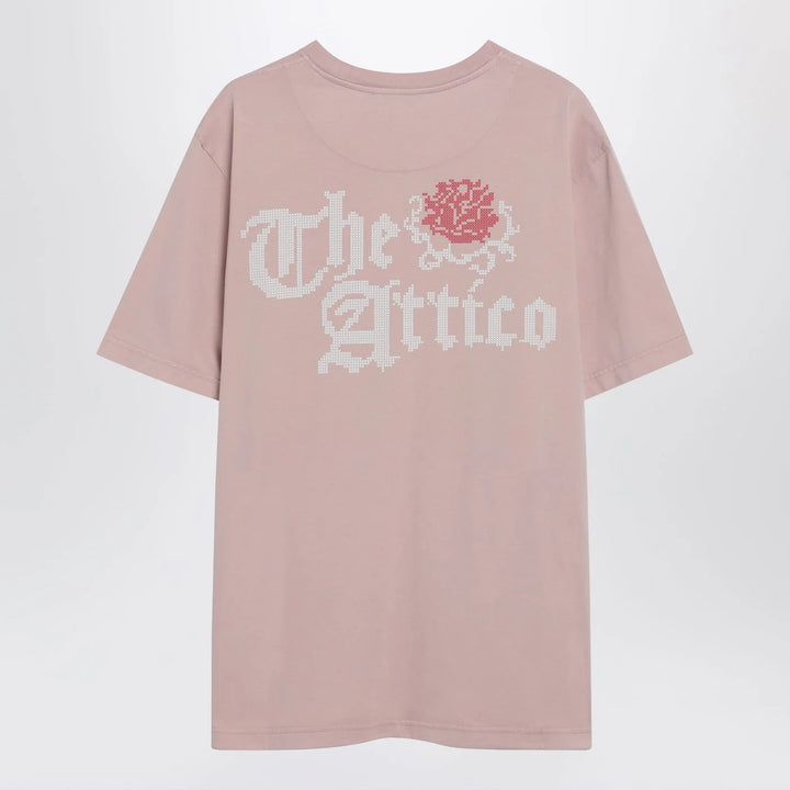 The Attico - Pink T-shirt with back print