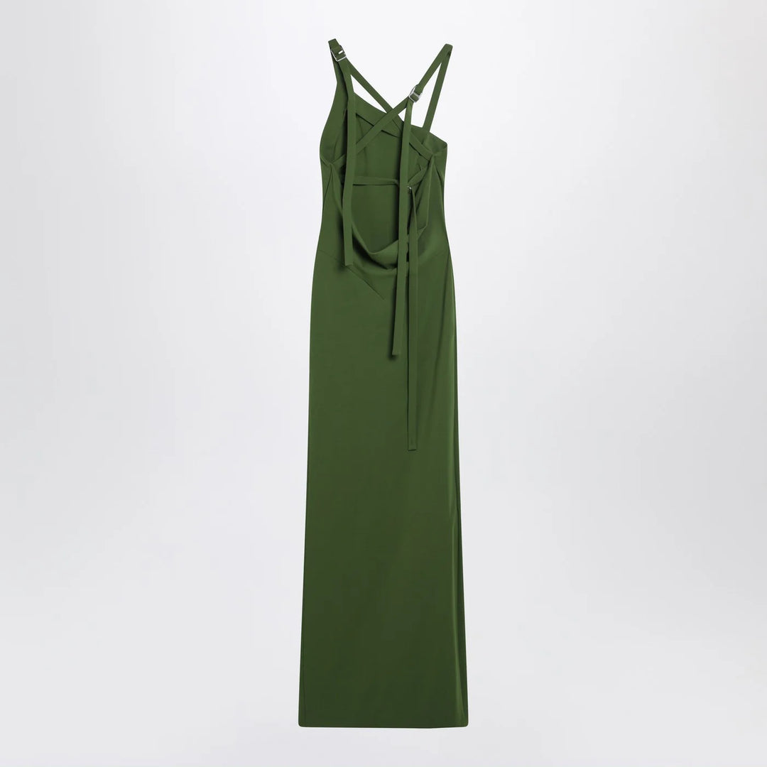 The Attico - Long green dress with slit