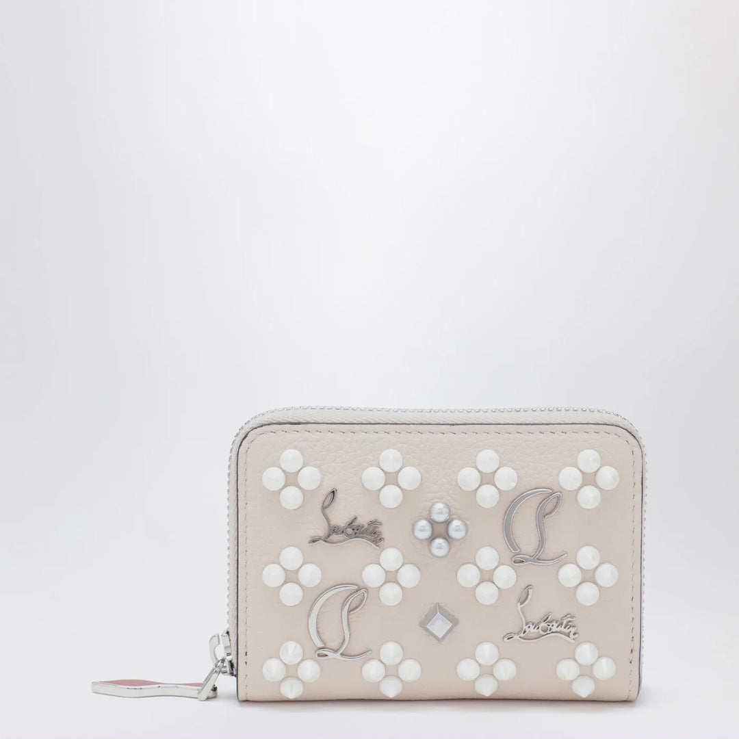 Christian Louboutin - Panettone coin purse in grained calfskin and spikes