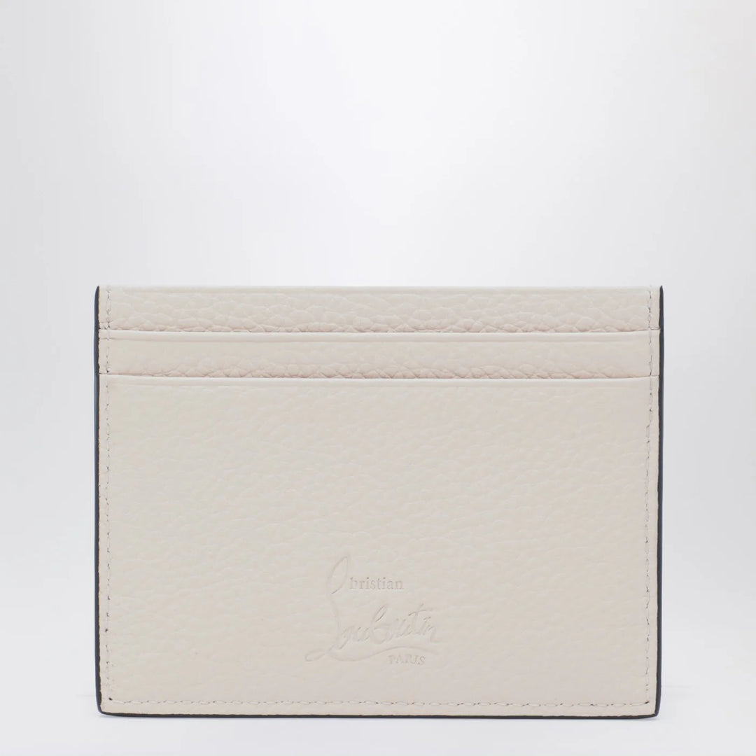 Christian Louboutin - Kios card holder in grained calfskin and spikes