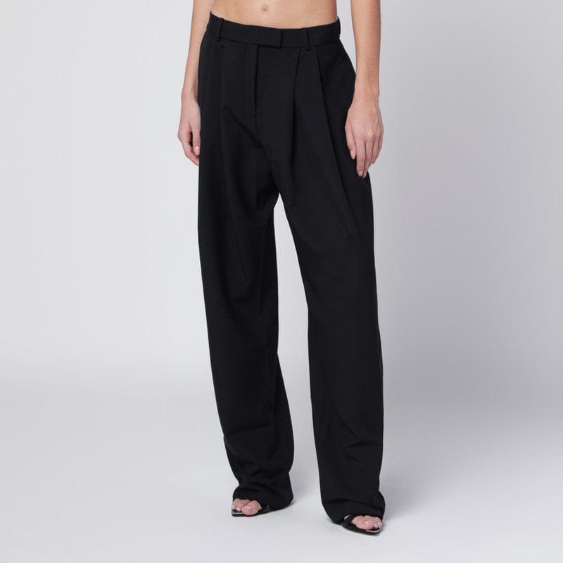 Pants Francesco Murano - Black pants with darts - 44 IT Brand