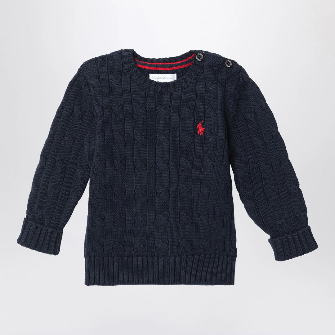 Polo Ralph Lauren - Navy blue cotton cable-knit sweater