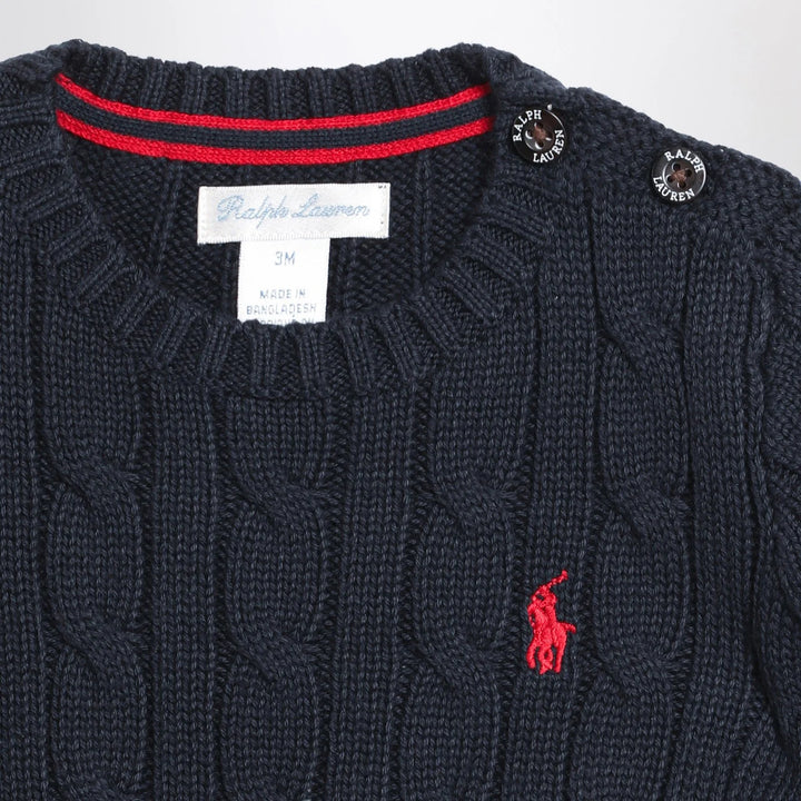 Polo Ralph Lauren - Navy blue cable-knit cotton sweater