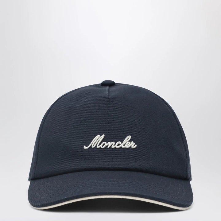 Moncler - Navy baseball cap with embroidered logo