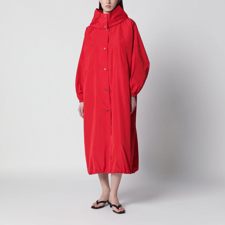 Róhe - Red oversize coat in silk-blend fabric
