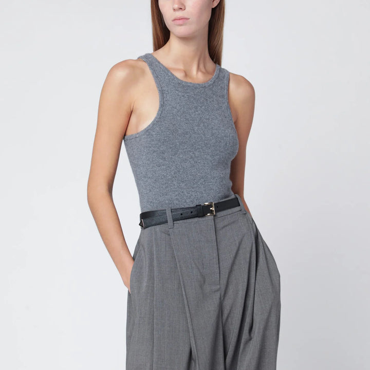 ALMADA LABEL - Luna top in grey wool and cashmere