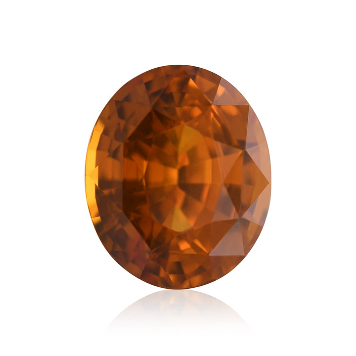 5.22 Carat Orange SRI LANKA Oval Sapphire CD