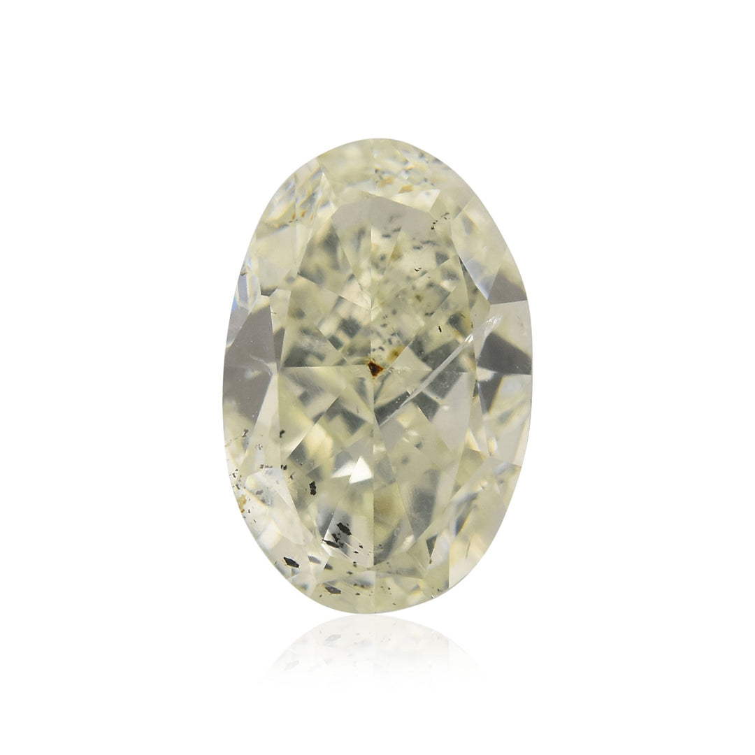 1.09 Carat Light Green Oval Diamond (SI2) GIA