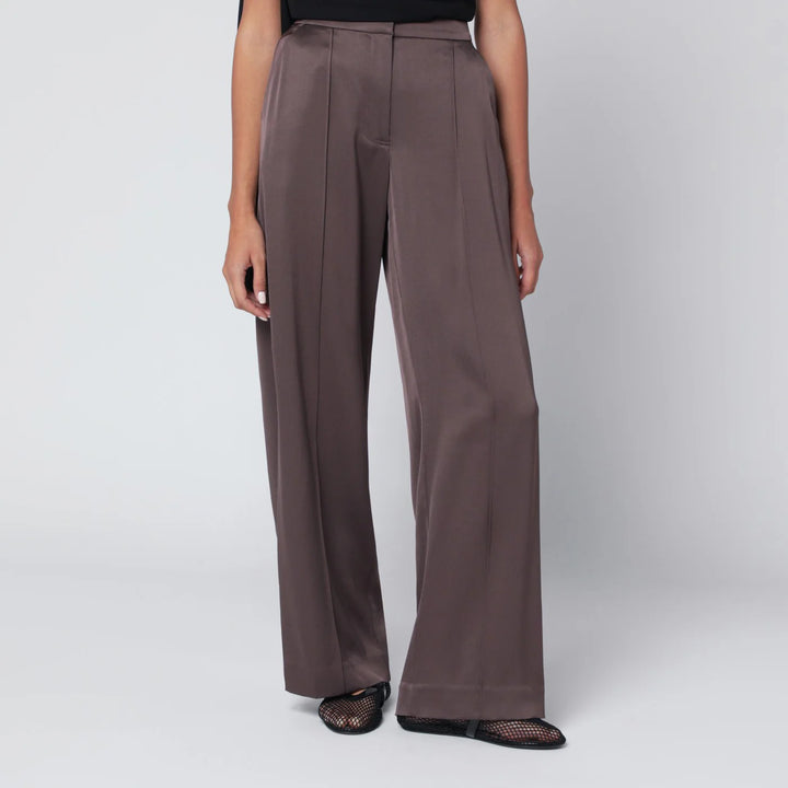 SIMKHAI - Kyra trousers in chocolate satin