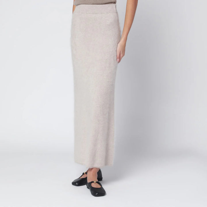 ALMADA LABEL - Umi skirt in taupe cashmere