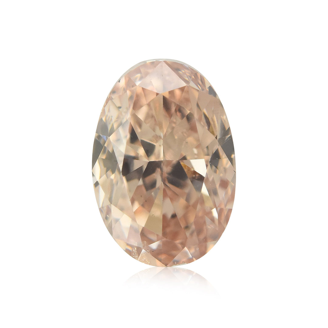 0.72 Carat Fancy Brown Pink Oval Diamond SI2 GIA