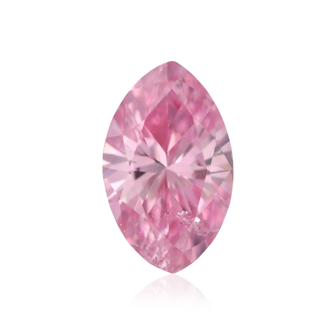0.18 Carat Fancy Vivid Purplish Pink Marquise Diamond I2 GIA