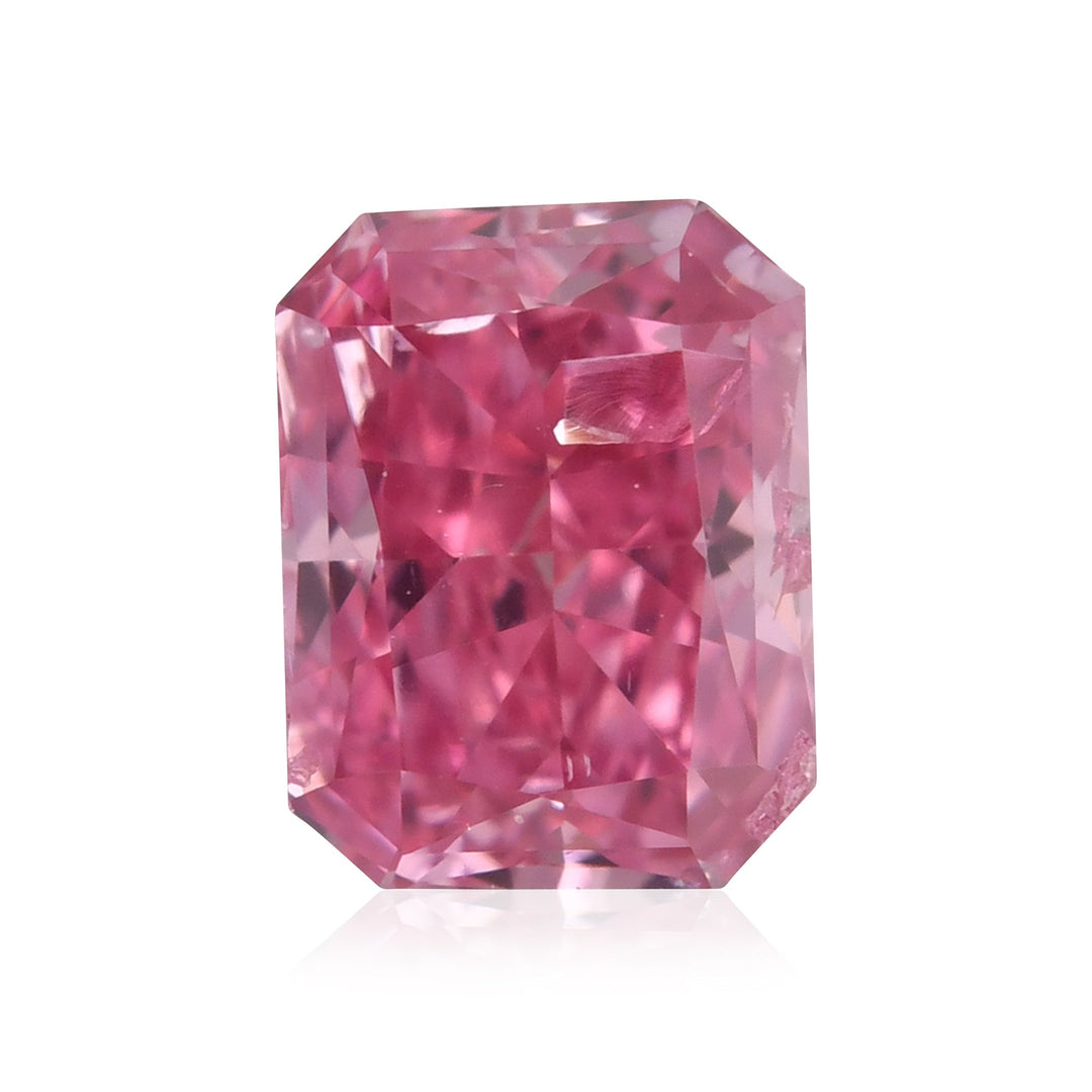 0.27 Carat Fancy Vivid Purplish Pink Radiant Argyle Diamond I2 GIA