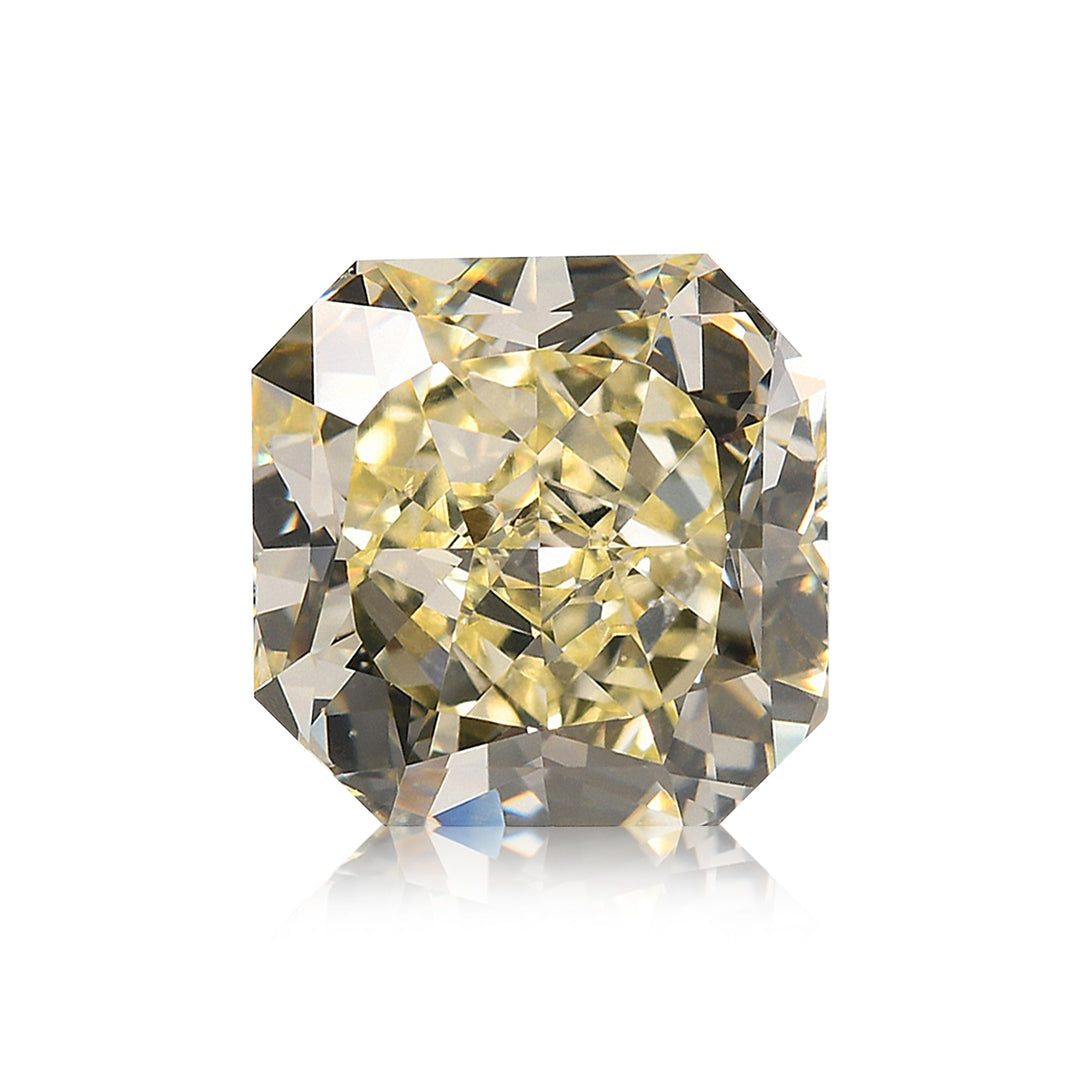 2.72 Carat Light Yellow Radiant Diamond VVS2 GIA