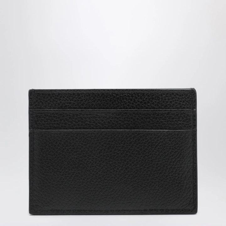 Balenciaga - Cash black card holder in grained leather
