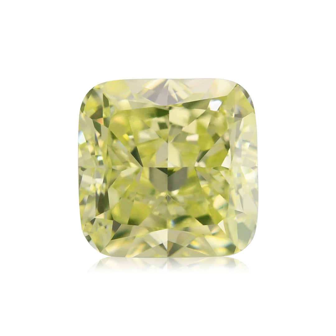 1.02 Carat Fancy Yellow Green Cushion Diamond SI1 GIA