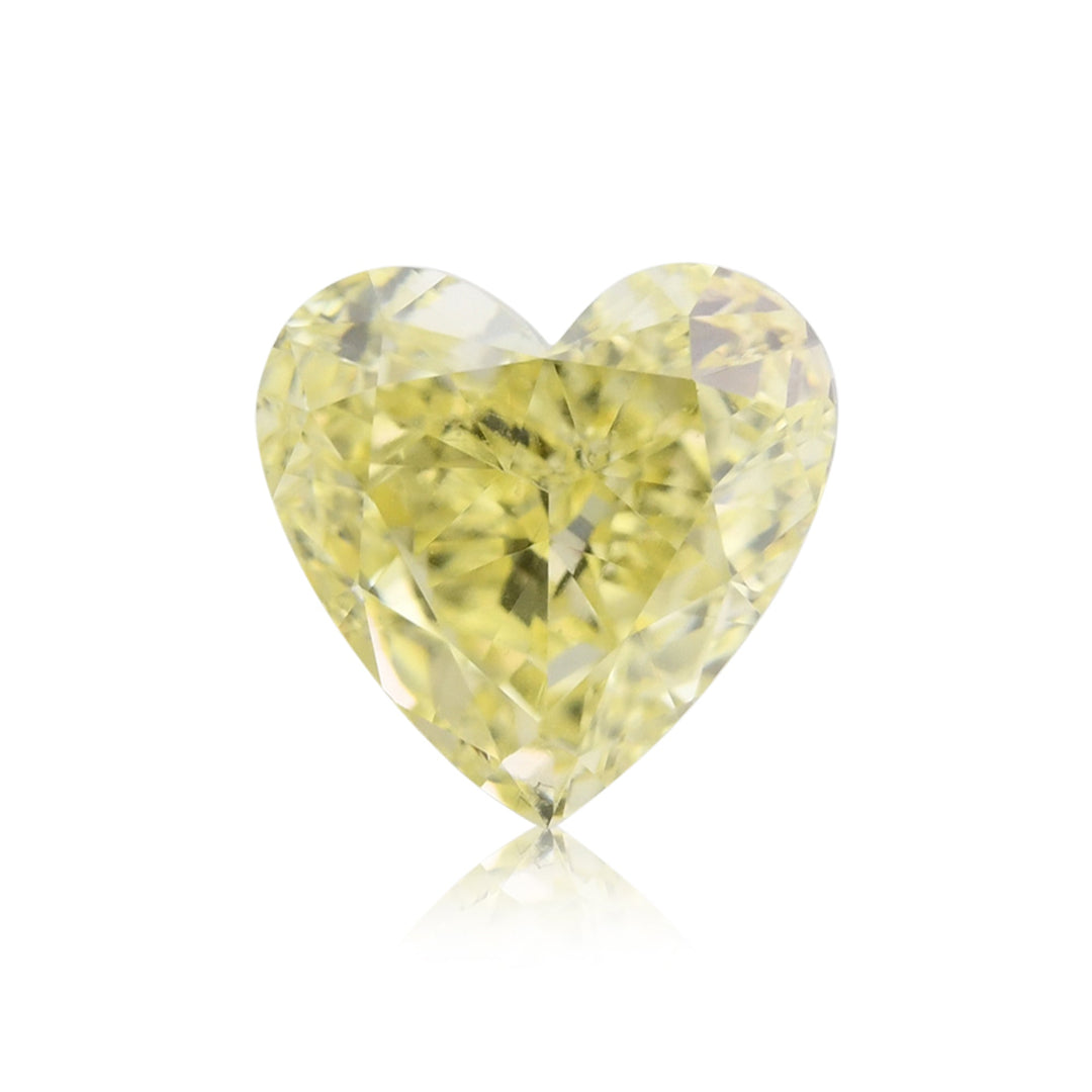 0.71 Carat Fancy Yellow HEART Diamond VS2 GIA