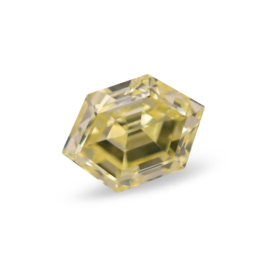 0.74 Carat Fancy Intense Yellow Hexagonal  Diamond (I1) GIA