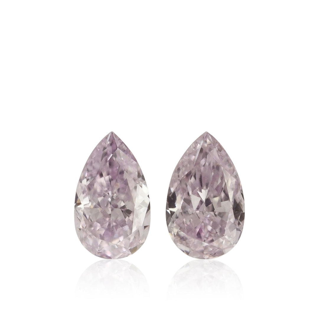 0.37 Carat Fancy Light Pinkish Purple Pear Diamonds SI2