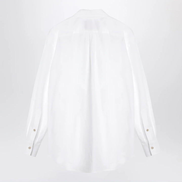 Valentino - White cotton shirt with ruffles