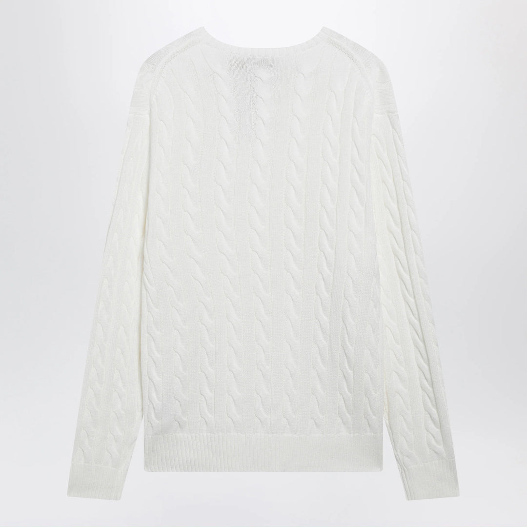 Polo Ralph Lauren - White cable-knit cotton sweater