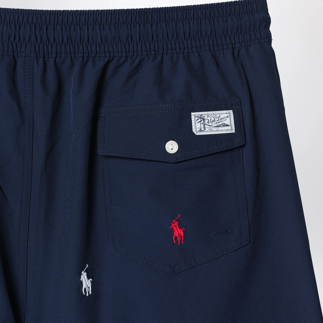 Polo Ralph Lauren - Traveler navy blue swim shorts with embroidered logos