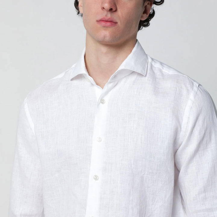XACUS - Tailor Fit linen shirt white