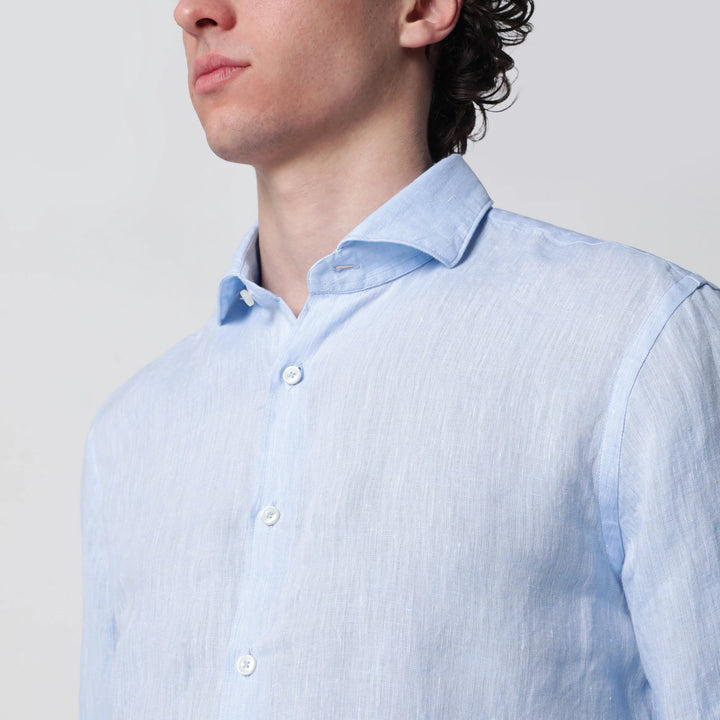 XACUS - Light blue Tailor Fit linen shirt