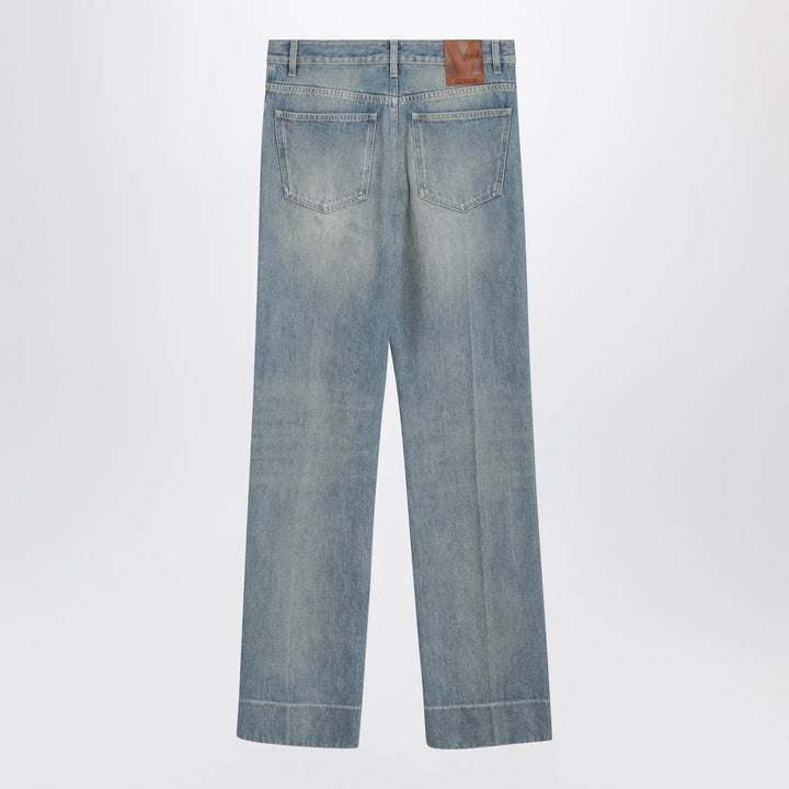 Valentino - Light blue washed-effect jeans